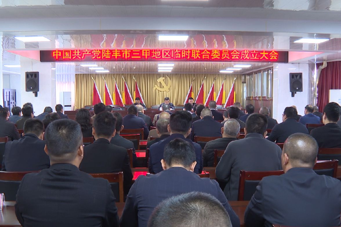 中共陸豐市“三甲”地區(qū)臨時(shí)聯(lián)合委員會(huì)揭牌成立